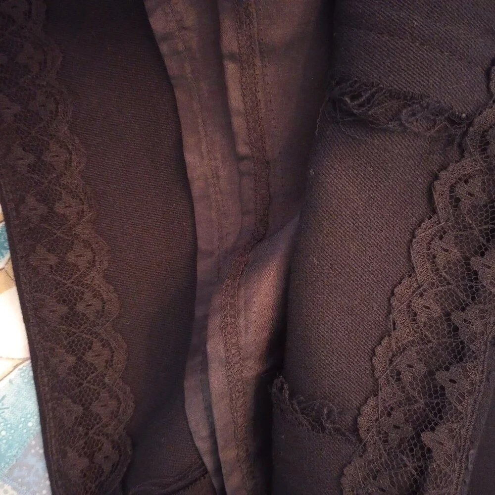 Chanel Boutique vintage black skirt, Clover button,  France